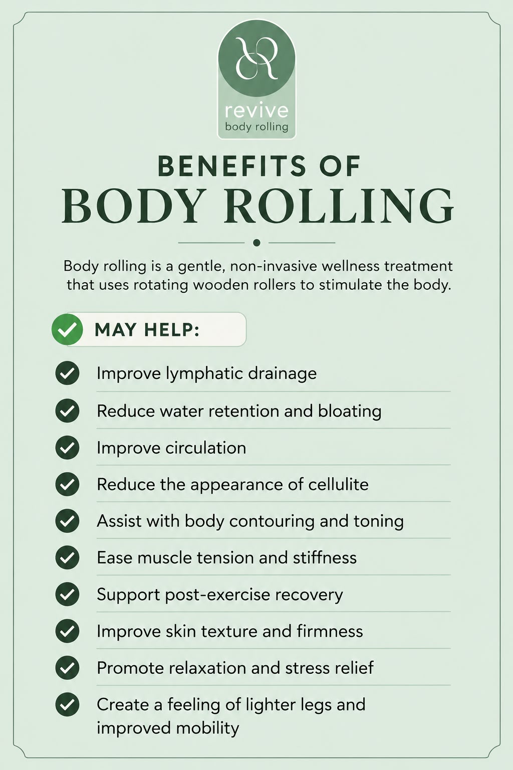 Body rolling benefits